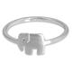 Sterling silver band ring, 'Loyal Elephant'