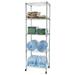 Cfowner 5 Tier Steel Wire Shelving Unit on Wheels Chrome Shelves for Garage Kitchen Living Room Heavy Duty Shelving Rack 23.62 x 17.72 x 70.87 inch (L x W x H)