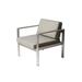 Pangea Home Karen Modern Aluminum Frame Outdoor Chair in Gray Taupe