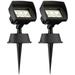 Super Duty Eastham 8 High Black LED Landscape Flood Lights Set of 2