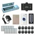 Visionis FPC-5644 One Door Access Control Out Swinging Door 1200lbs Maglock + Outdoor Slim Metal Touch Keypad/Reader Standalone With Mini Controller + Wiegand 26 No Software EM Card 1000 Users Kit