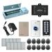 Visionis FPC-5644 One Door Access Control Out Swinging Door 1200lbs Maglock + Outdoor Slim Metal Touch Keypad/Reader Standalone With Mini Controller + Wiegand 26 No Software EM Card 1000 Users Kit