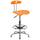 Flash Furniture Orange Contemporary Adjustable Height Swivel Plastic Drafting Chair | 812581010770