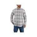 Carhartt Men's Rugged Flex Relaxed Fit Midweight Flannel Long Sleeve Shirt, Malt SKU - 959655