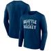 Men's Fanatics Branded Deep Sea Blue Seattle Kraken Skate Or Die Long Sleeve T-Shirt