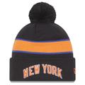 Men's New Era Gray York Knicks 2022/23 City Edition Official Cuffed Pom Knit Hat