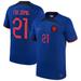 Men's Nike Frenkie de Jong Blue Netherlands National Team 2022/23 Away Breathe Stadium Replica Player Jersey