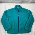 Columbia Jackets & Coats | Columbia Size 4/5 Xs Fleece Teal Zip Up Jacket. Half Nylon Half Fleece. | Color: Blue/Green | Size: 3tg