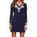 Lilly Pulitzer Dresses | Lilly Pulitzer Daylin Dress Navy With White Lace Casual Tshirt Dress | Color: Blue/White | Size: M