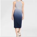 Athleta Dresses | Athleta Sunkissed Indigo Blue Ombr Stripe Midi Dress Size Xs 596216-01 *Flawed* | Color: Blue/White | Size: Xs