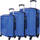 PRINCE Luggage Set of 3 - Large, Medium, and Small Lightweight Hard Shell Suitcase with 4 Wheels, Luggage Set for Men and Women - Indo (Blue)