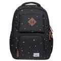 KAUKKO Beautiful and thoughtful backpack with 15 inch laptop compartment for school, university, 22 litres, Black Jnl-k8008-1-03, Taille unique, daypack backpack