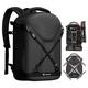 TARION Camera Backpack, Photography Backpack with Hard Shell, Camera Bag with 15'' Laptop Compartment and Rain Cover, Backpack for Drones DSLR SLR Cameras Accessories(Black)