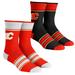 Youth Rock Em Socks Calgary Flames Multi-Stripe 2-Pack Team Crew Sock Set