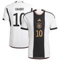 Men's adidas Serge Gnabry White Germany National Team 2022/23 Home Replica Player Jersey