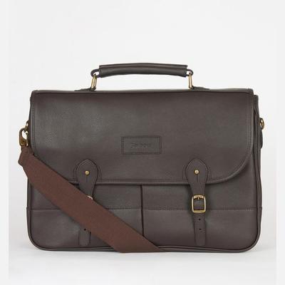 Barbour Leather Briefcase - Brown - Barbour Briefc...