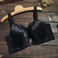 Soutien-gorge push up noir et blanc à gros buste pour femme sous-vêtement sexy en dentelle bh BHS