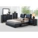 Kofi Black PU Bed with Storage