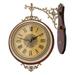 Vintage Double Sided Wall Clock European Style Non-Ticking Silent - 15*18in