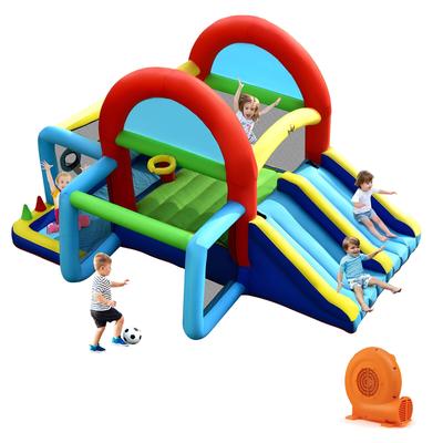 Gymax Inflatable Bounce House Kids Bouncy Jumping Castle w/ Dual