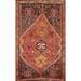 Vegetable Dye Qashqai Persian Antique Area Rug Handmade Wool Carpet - 4'1" x 6'2"