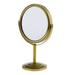 Double-Sided Makeup Cosmetics Mirror Normal Magnifying Tabletop Stand Mirror Bronze