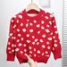 FZM Christmas Toddler Child Kids Baby Girls Cute Cartoon Floral Sweater Pullover Blouse Tops Outfits Clothes