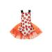 TheFound Infant Baby Girl Pumpkin Romper Backless Sleeveless Jumpsuit Bodysuit Lace Mesh Tutu Dress Halloween Outfits