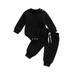 AMILIEe Newborn Kids Baby Boy Girl Sweatsuit Outfit Long Sleeve Warm Pullover Pant Set