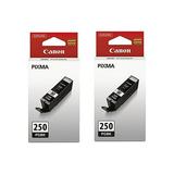 2 X Canon PIXMA MG7520 (PGI-250) Pigment Black Ink Cartridge Standard Yield