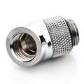 Bitspower G1/4 Male to Female Extender Fitting 45 Degree Rotary Silver Shining