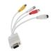 15 Pin VGA SVGA to 4 -Video 3 AV TV Out Cable Cord Adapter Converter