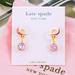 Kate Spade Jewelry | Kate Spade Brilliant Tri-Prong Huggies Pink Cz Zirconia Gold Plated | Color: Gold/Pink | Size: Os