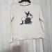 Disney Intimates & Sleepwear | Disney Sleepwear Fleece Pj Soft Pullover Shirt Top Bunny Rabbit Medium | Color: Cream/Gray | Size: M 8-10