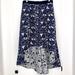 Anthropologie Skirts | Anthropologie Sachin + Babi High Low Skirt W/ Pockets Size 12 Navy Blue/Cream | Color: Blue/Cream | Size: 12