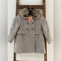 Jessica Simpson Jackets & Coats | Jessica Simpson Faux Fur Button Up Pink Lined Peacoat Size S4 | Color: Gray/White | Size: 4g