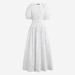J. Crew Dresses | Nwot Women's Xxs J Crew Puff-Sleeve Smocked-Waist Midi Dress In Polka Dot White | Color: Blue/White | Size: Xxs