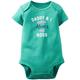 Carters Baby Girls Short Sleeve Bodysuit Turquoise - Daddy and I Agree 18M
