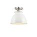 Innovations Lighting Bruno Marashlian Adirondack 8 Inch 1 Light Semi Flush Mount - 616-1F-SN-M14-W