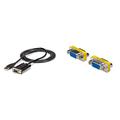 StarTech.com USB auf Seriell RS232 Adapter - DB9 Seriell DCE Adapter Kabel mit FTDI & DIGITUS D-Sub 9 Gender-Changer - Adapter - 9-Pin Kupplung - Buchse zu Buchse - RS-232 - RS-485 - Metallgehäuse