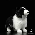 Border Collie-Peluche haute fidélité Anime mouton mignon chien jouets en peluche simulation