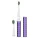 Voom Sonic Pro 3 Rechargeable Electric Toothbrush With Soft Dupont Nylon Bristles Dentist Recommended Portable Oral Care 2-Minute Timer 3 Adjustable Speeds Light Weight Design - Purple