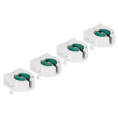 4Pcs Non-Shunted T8 Lamp Holder Socket LED Fluorescent Light Socket White Green - White, Green