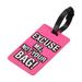 PVC Tag Identifier Label, Excuse Me, Not Your Bag Pattern Pink