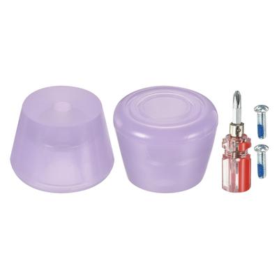 Roller Skate Toe Stops with Screwdriver 82A Rubber Brake Stoppers Block, Purple