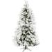 Fraser Hill Farm White 7.5-feet Flocked Snowy Pine Christmas Tree