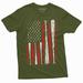Men S Baseball Usa Flag T-Shirt Bat Flag Patriotic American Sports Shirt For Him (Medium Military Green)