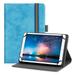 UrbanX Universal Case for 7-8 inch Tablet Stand Folio Tablet Case Protective Cover for Acer Iconia Talk S Touchscreen Tablet with Adjustable Fixing Band and Multiple Anglesâ€“Soft Blue