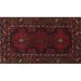 Ahgly Company Machine Washable Indoor Rectangle Traditional Red Wine or Wine Red Area Rugs 5 x 8