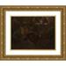 Thomas Cole 18x14 Gold Ornate Wood Frame and Double Matted Museum Art Print Titled - Studies of Animal Heads (Between 1835 and 1840)